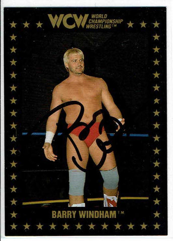 Barry Windham Signed 1991 WCW Card COA