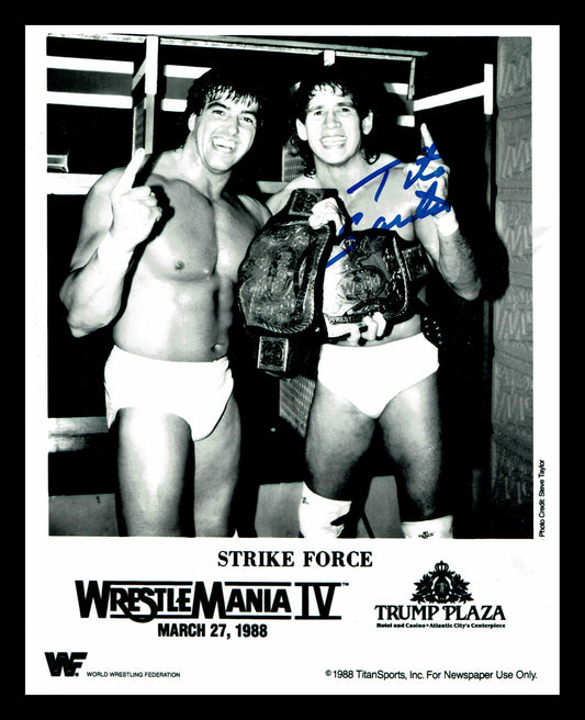 Tito Santana (Strike Force) Pose 1 Signed Photo COA