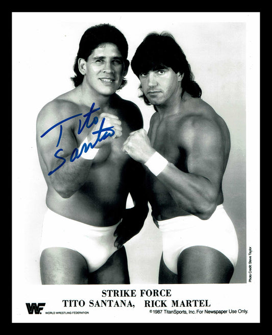 Tito Santana (Strike Force) Signed 8x10 Color Photo