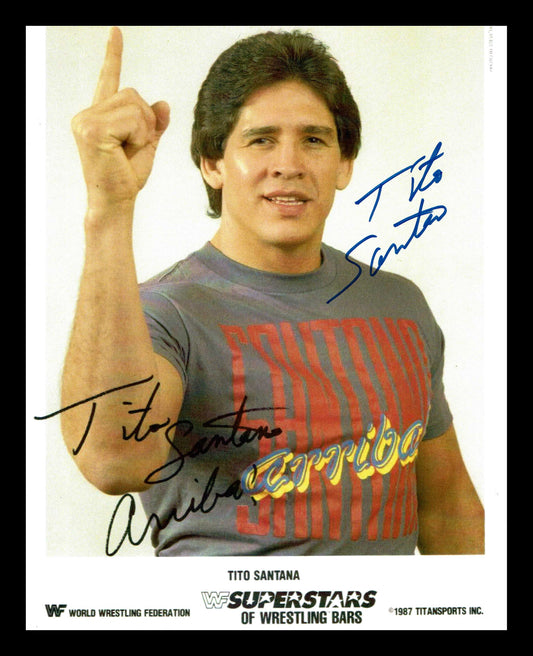 Tito Santana Pose 7 Signed Photo COA