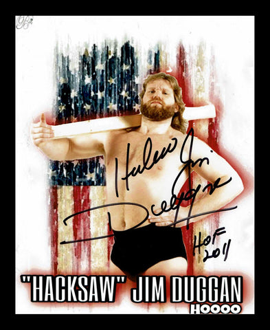 Hacksaw Jim Duggan Pose 16 Signed Photo COA