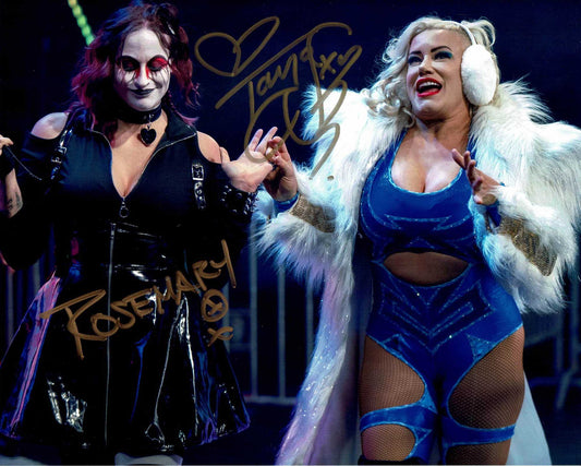 Taya Valkyrie & Rosemary Dual Signed Photo COA