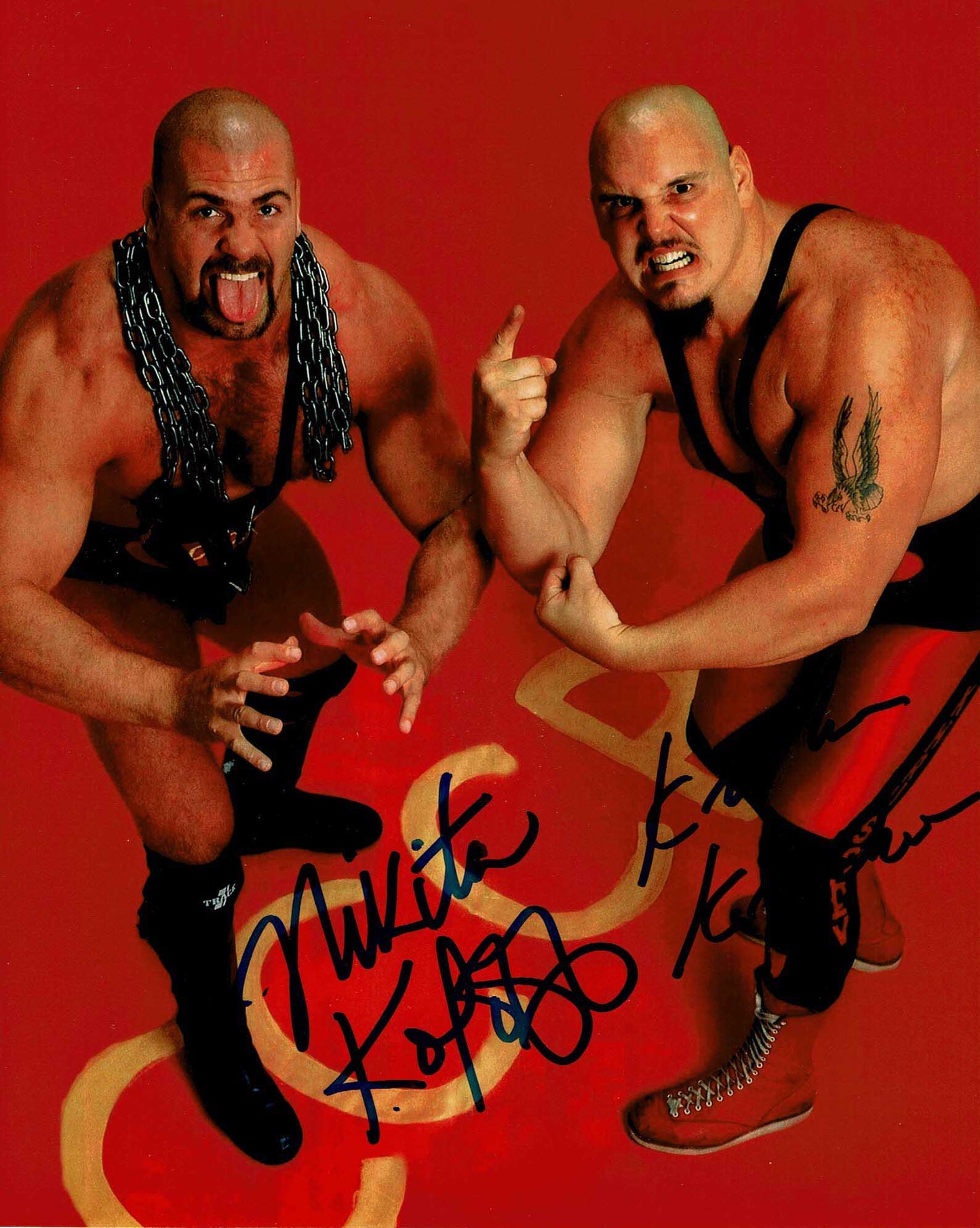 The Russian Team (Nikita Koloff & Krusher Kruschev) Dual Signed Photo COA