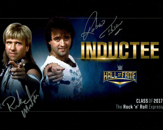 Rock N Roll Express Robert Gibson & Ricky Morton Pose 6 Signed Photo COA