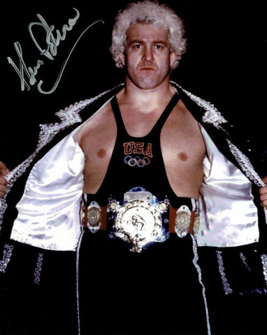 Ken Patera Pose 4 (Silver Ink) Signed Photo COA