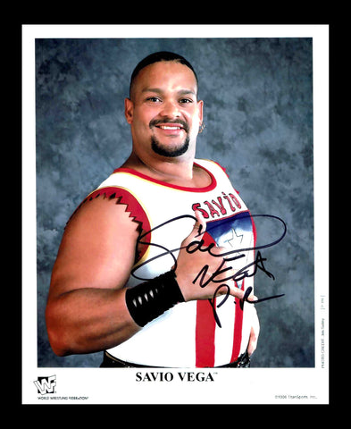 Savio Vega Pose 2 Signed Photo COA