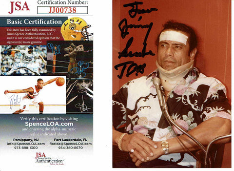 Jimmy Superfly Snuka Pose 2 Signed Vintage (SIZE 3-1/2"x 5") Photo JSA COA