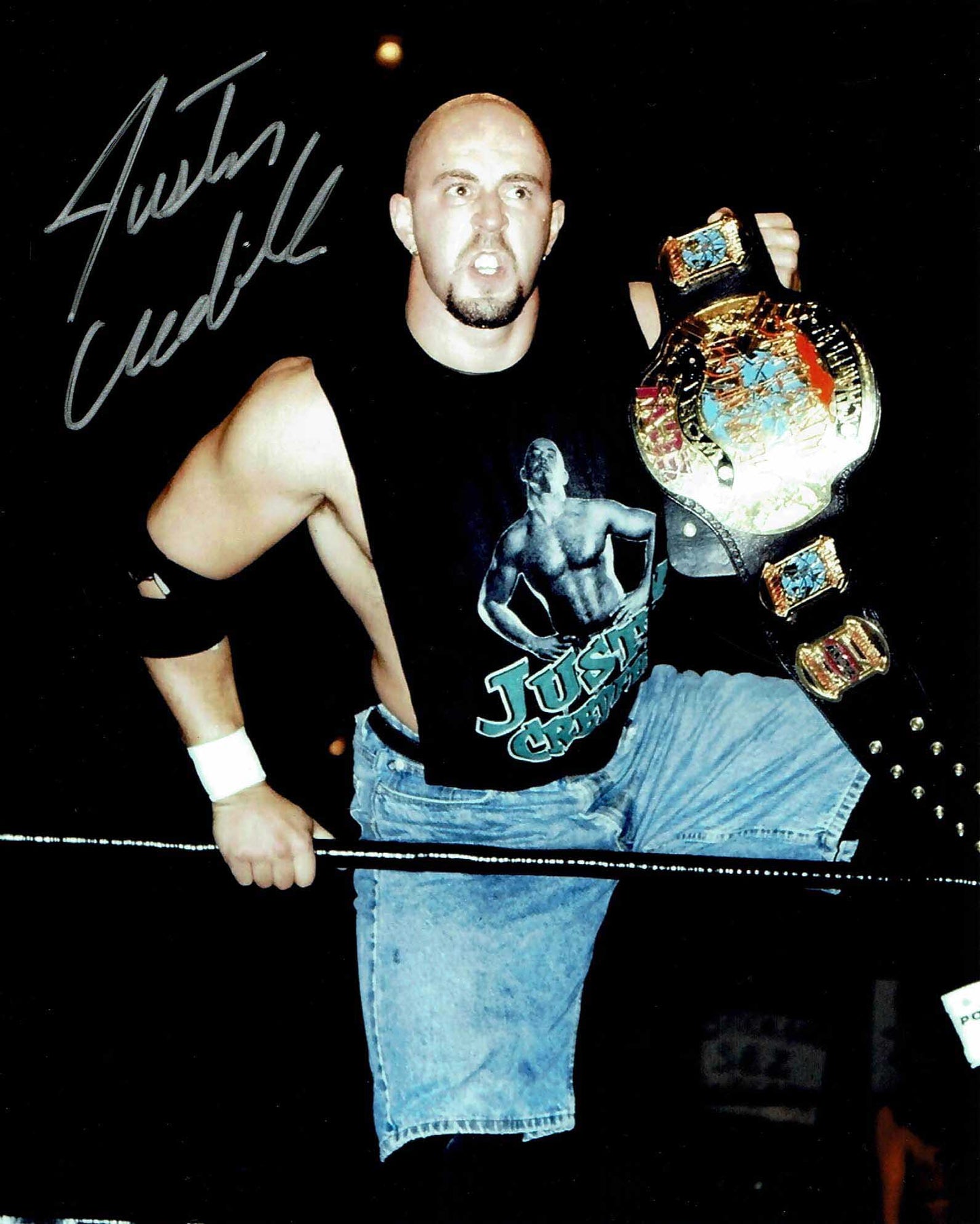 Justin Credible Pose 5 Signed Photo COA