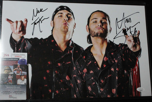 The Young Bucks (Matt & Nick Johnson) 11x17 Signed Photo JSA (w/Toploader)