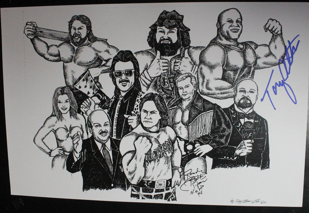 11x17 Copy Original Tony Atlas Art Signed By Atlas (Collage) The