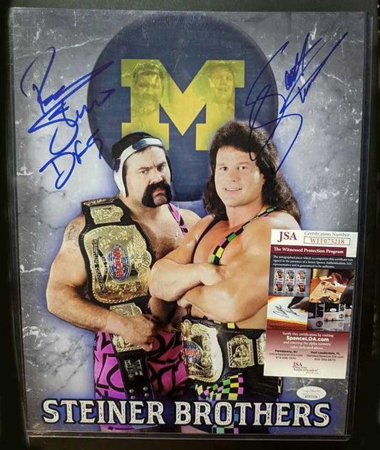 The Steiner Brothers (Scott & Rick) 11x14 Dual Signed Photo JSA (w/Toploader)