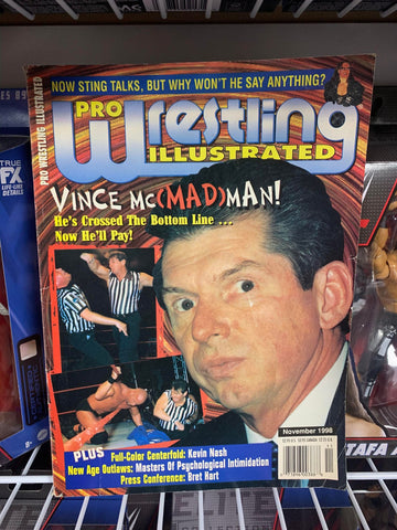 PWI Pro Wrestling Illustrated Magazine November 1998 McMahon Kevin Nash Poster