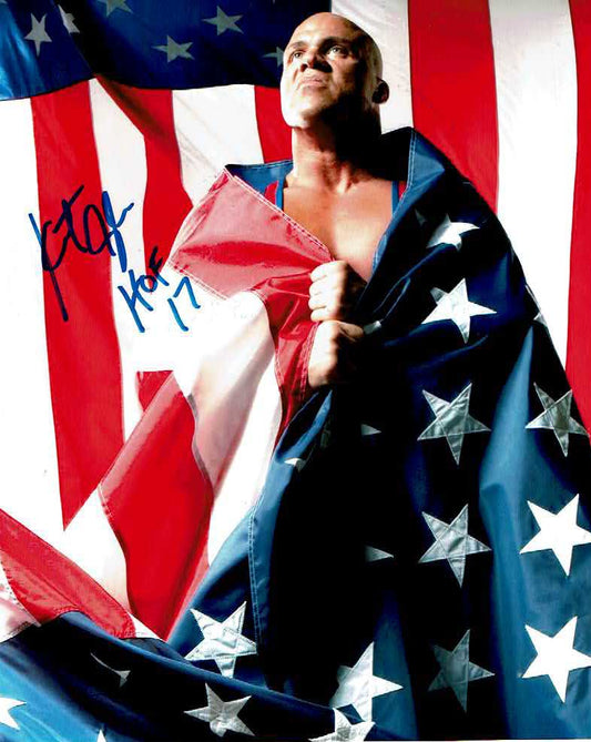 Kurt Angle Pose 7 Signed Photo COA