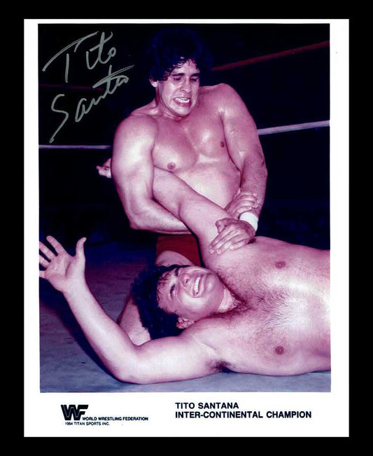 Tito Santana Signed Photo Pose 1 COA