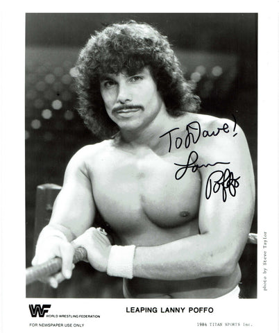 Leaping Lanny Poffo 1986 WWE Signed photo