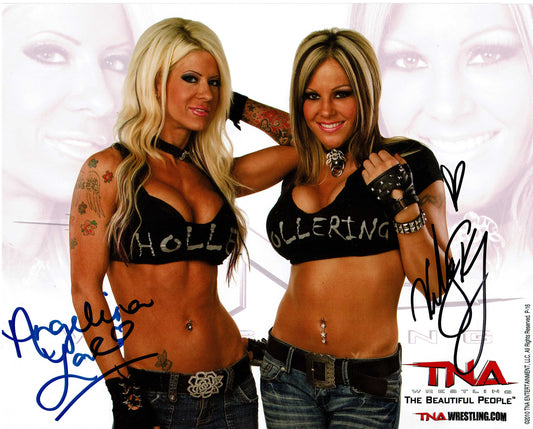 Velvet Sky & Angelina Love Official Promo TNA Signed Photo COA