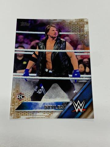 AJ Styles 2016 WWE Topps Parallel RC Card #102