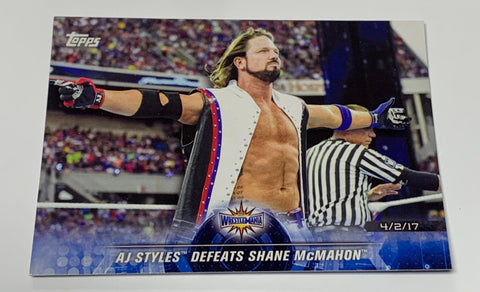 AJ Styles 2018 WWE Topps Wrestlemania Card #79