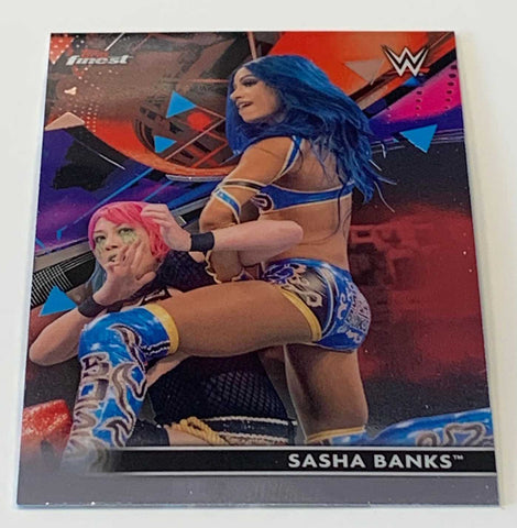 Sasha Banks 2021 WWE Topps Finest Card #67