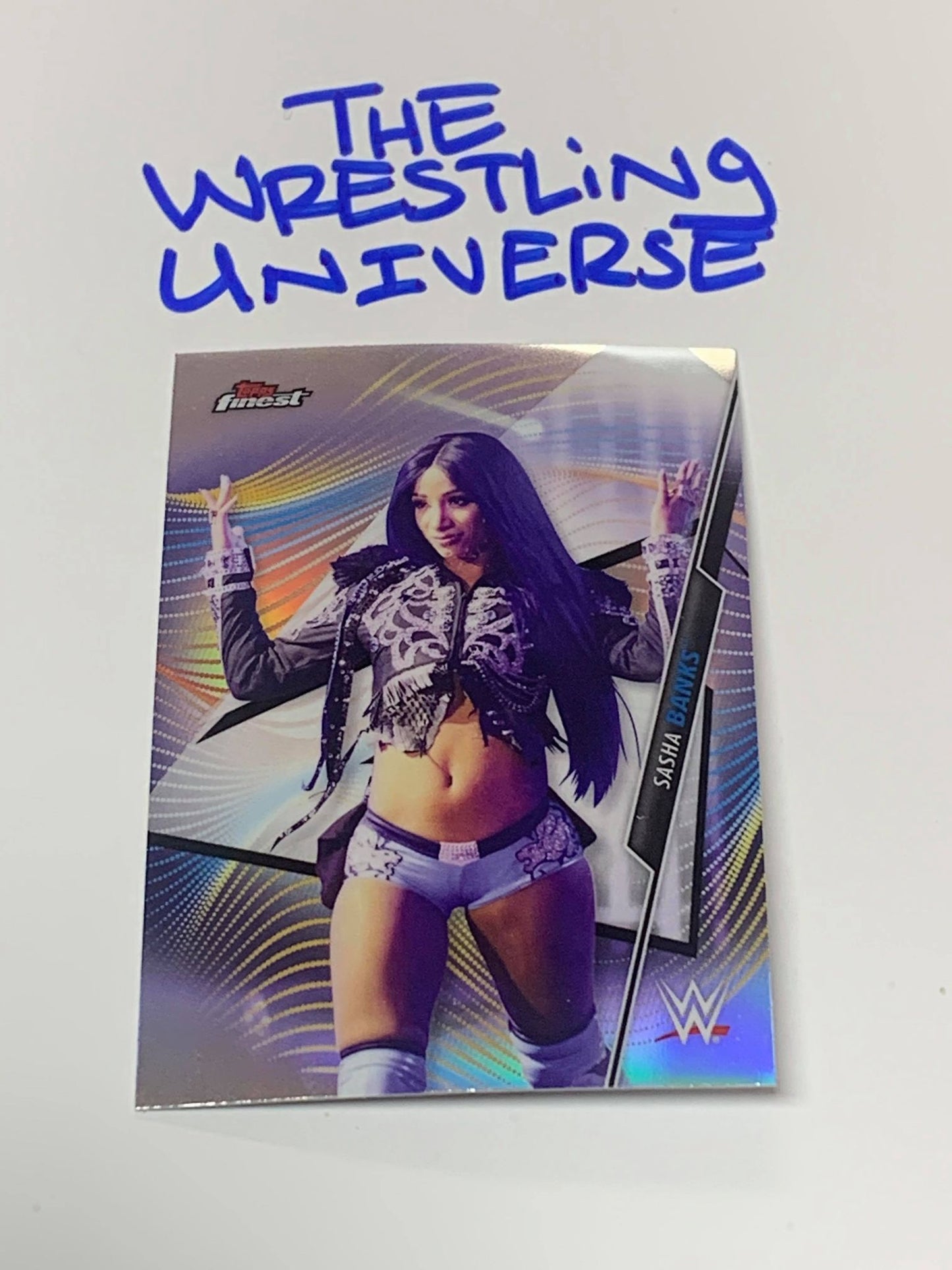 Sasha Banks WWE 2021 Topps Finest REFRACTOR #62