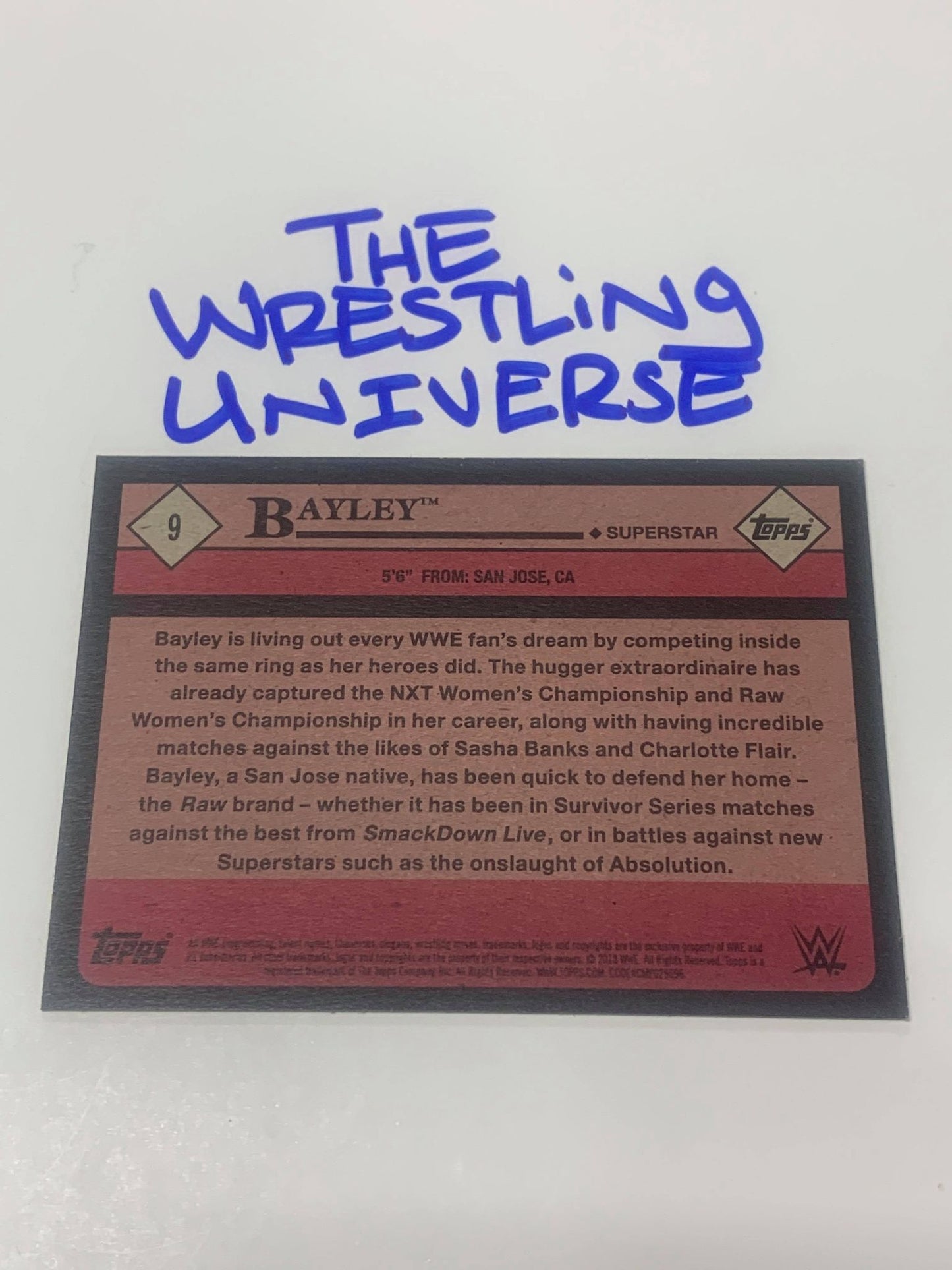 Bayley WWE 2018 Topps Parallel Card #9