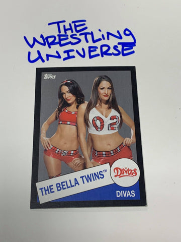 Bella Twins WWE 2015 Topps Heritage Black Parallel Card #55