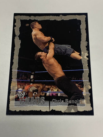 Chris Benoit w/John Cena 2004 WWE Fleer Chaos Card #10