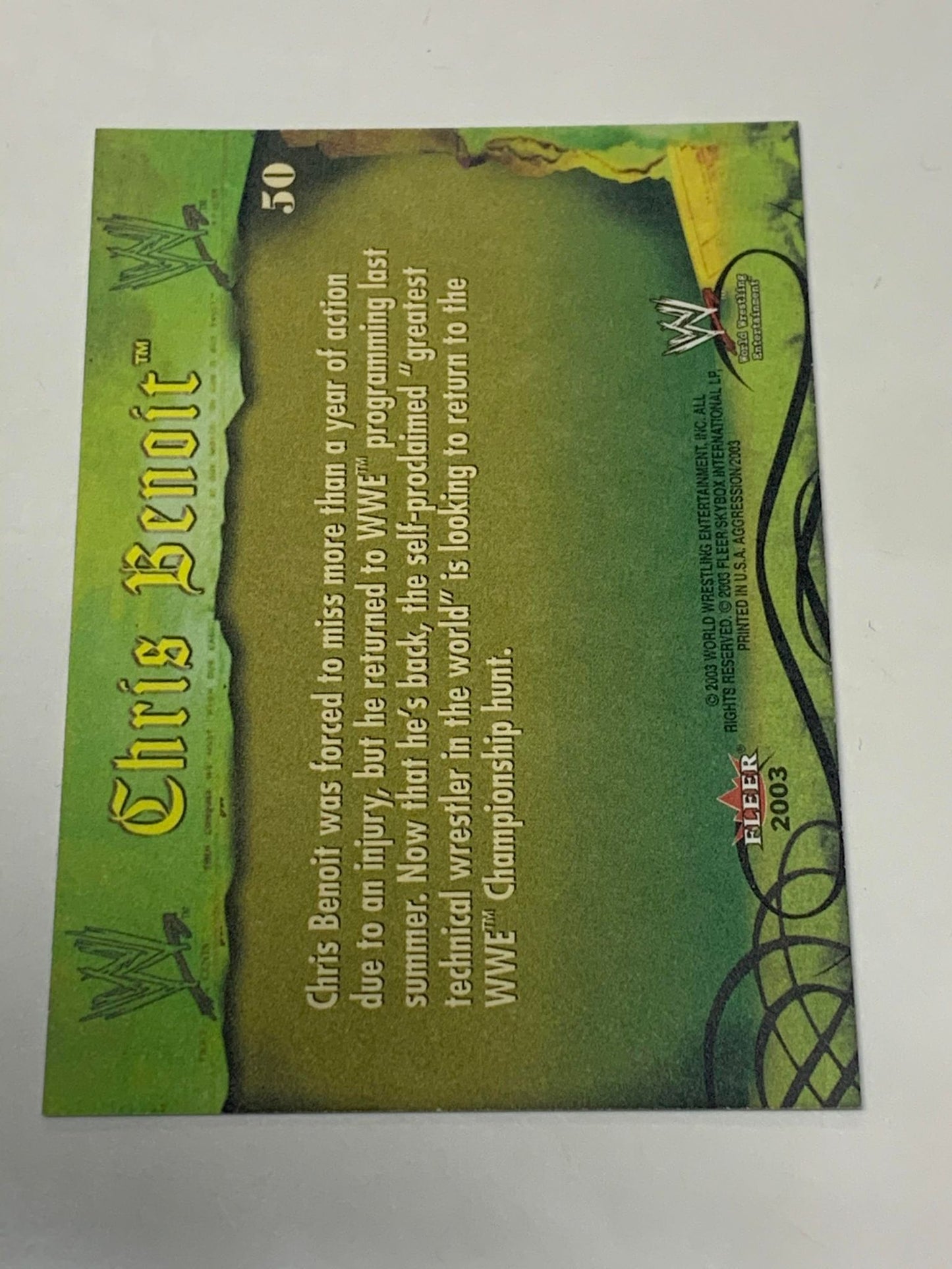 Chris Benoit 2003 WWE Fleer Card #50