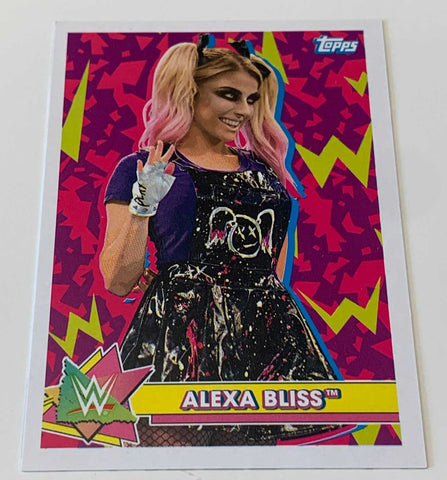 Alexa Bliss 2021 WWE Topps Heritage Sticker Card #S-2