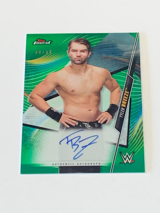 Tyler Breeze 2020 WWE Topps Finest Green Parallel Signed #/99