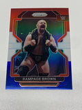 Rampage Brown 2022 WWE Prizm Red White & Blue Refractor #109