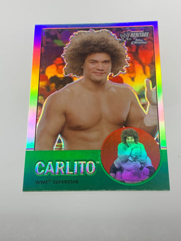 Carlito 2007 WWE Topps Chrome Heritage REFRACTOR Card #3