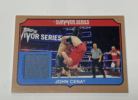 John Cena 2018 WWE Topps Survivor Series Event-Used Mat Relic #/99