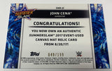 John Cena 2018 Topps Summer Slam Event-Used Canvas Mat Relic #/199