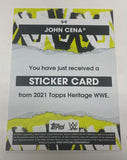 John Cena 2021 WWE Topps Heritage Sticker Card #S-9