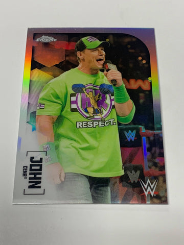 John Cena 2020 WWE Topps Chrome Refractor Card #33