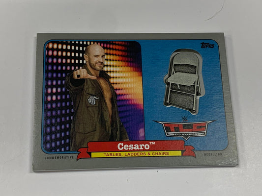 Cesaro 2018 WWE Topps Heritage TLC Commemorative Medallion #/25