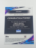 Cesaro 2021 WWE Topps Finest Gold REFRACTOR On Card Auto #/50