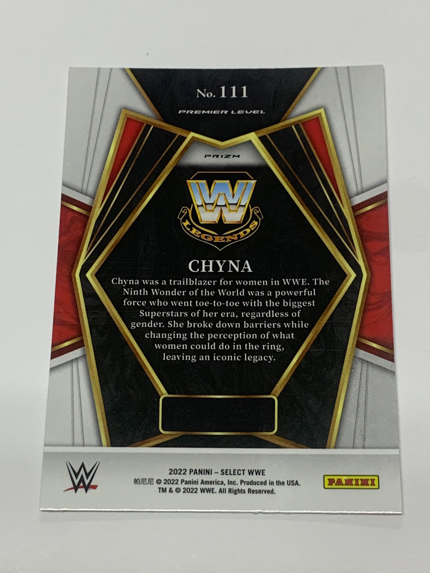 2022 Select CHYNA Premier Level Orange Flash Prizm Refractor