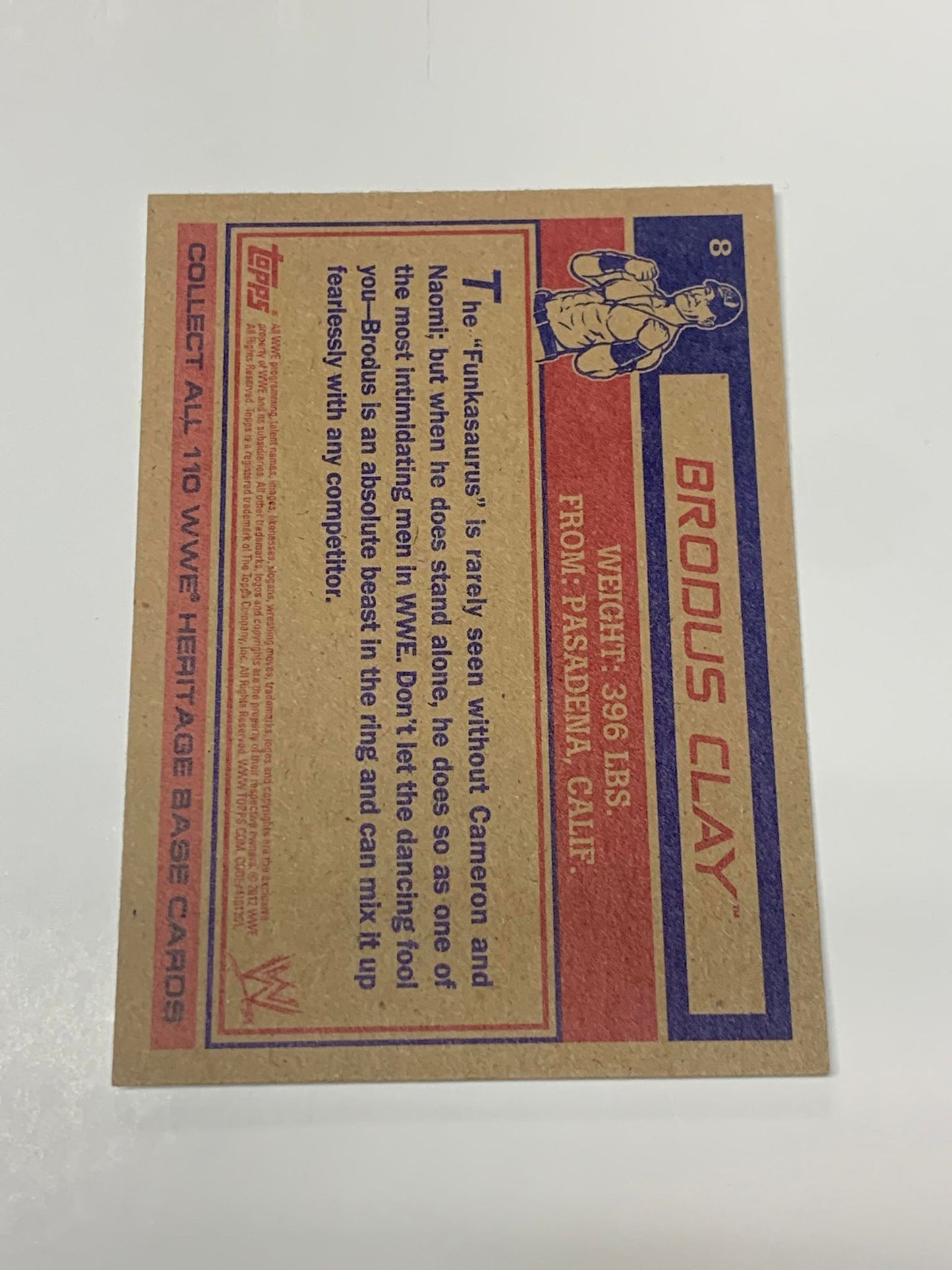 Brodus Clay 2012 WWE Topps Heritage Card #8