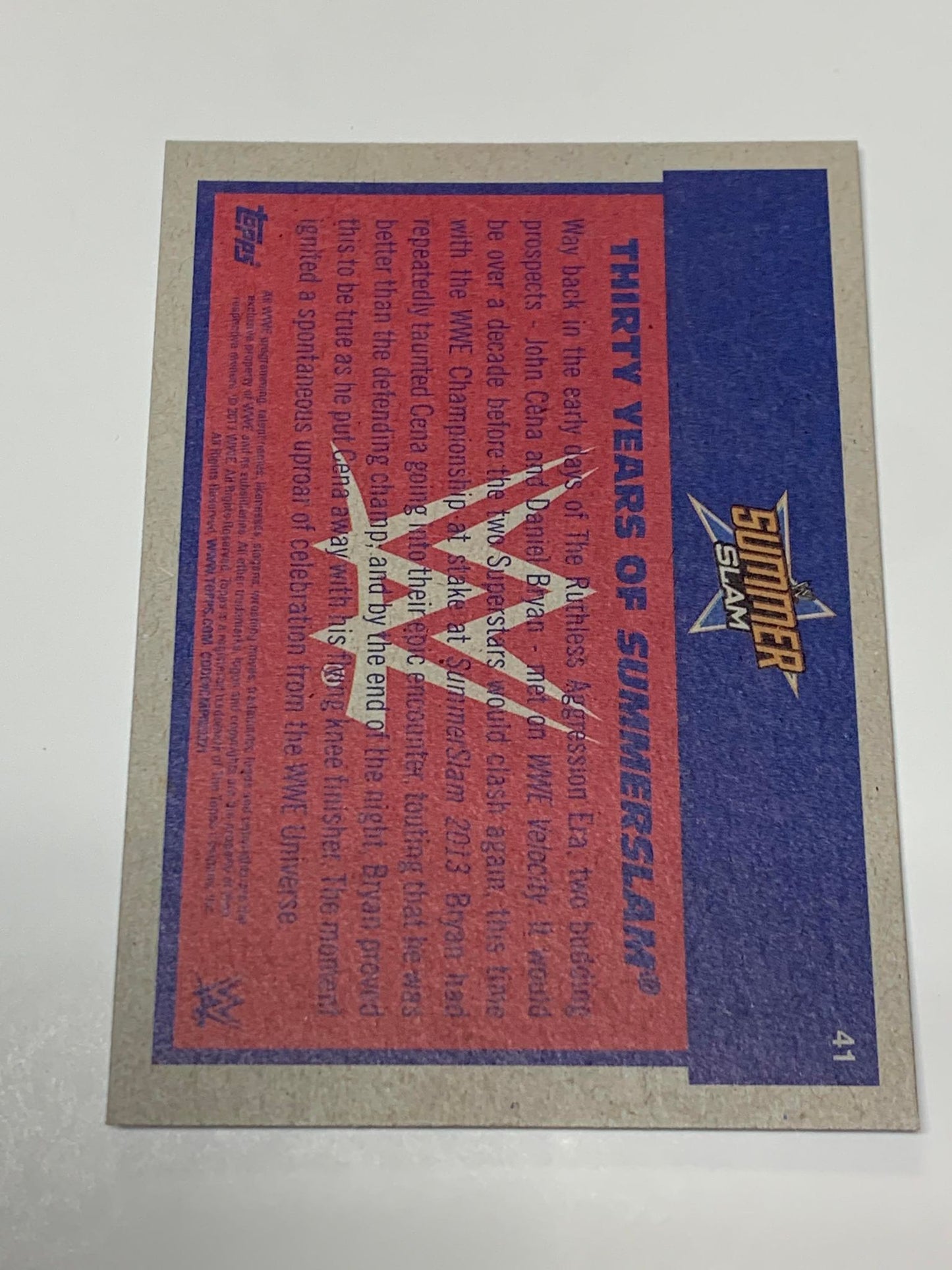 Daniel Bryan 2017 WWE Topps Summerslam Card #41