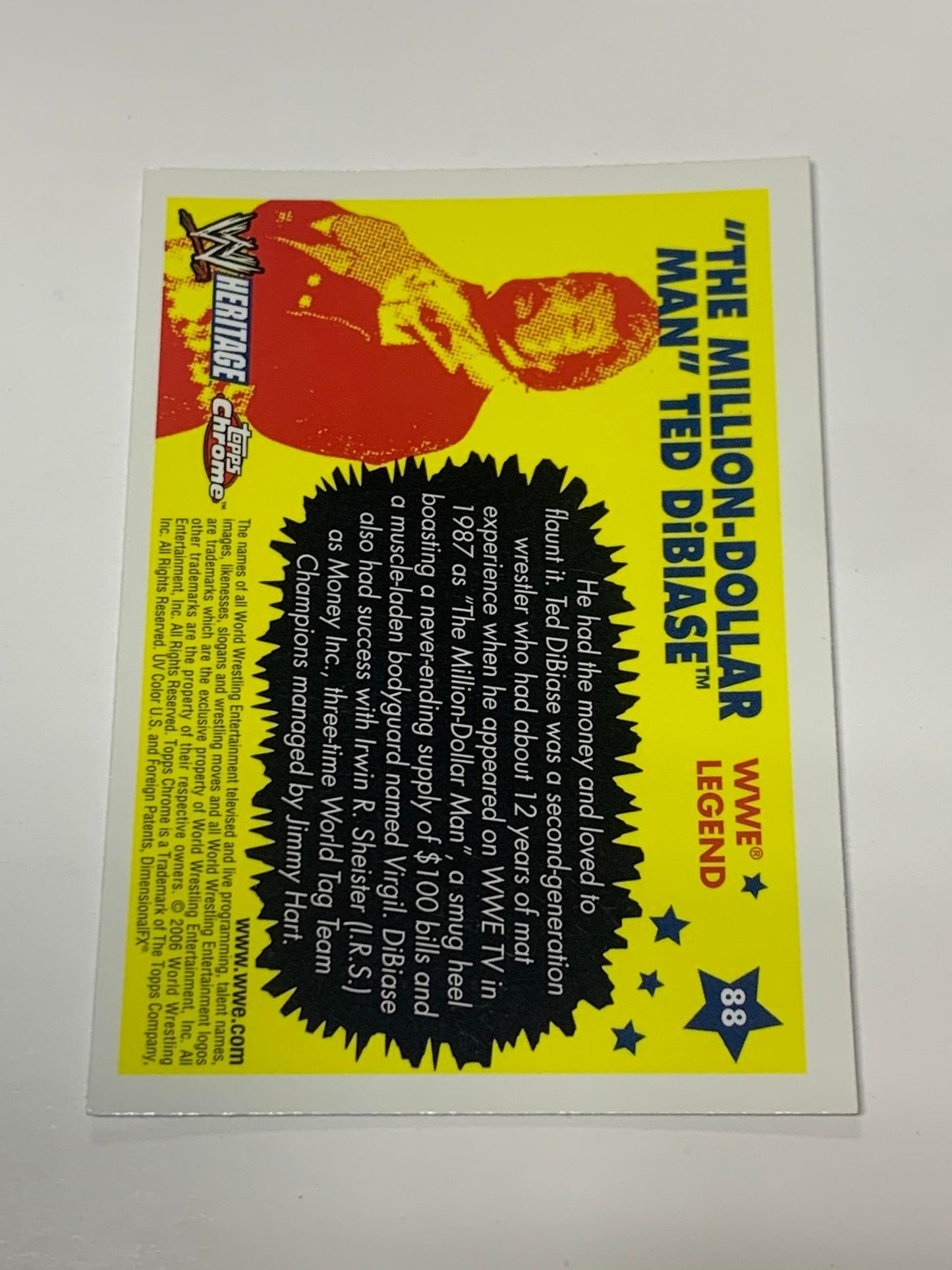 Ted DiBiase 2006 WWE Topps Chrome Heritage Card #88