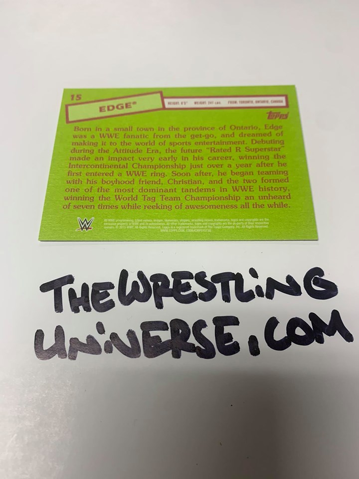 Edge WWE 2015 Topps Card #15