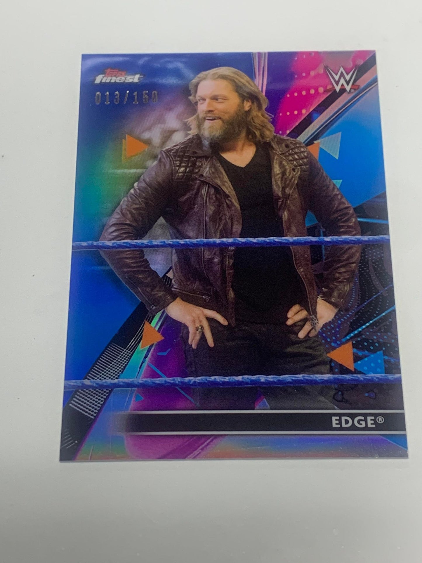 Edge 2021 WWE Topps Finest BLUE REFRACTOR #/150
