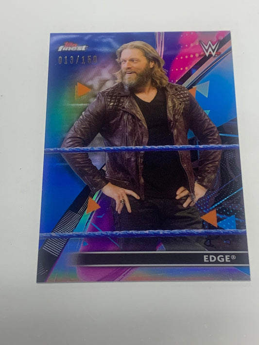 Edge 2021 WWE Topps Finest BLUE REFRACTOR #/150