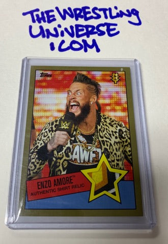 Enzo WWE NXT Topps 2015Event Used Shirt Relic #/10