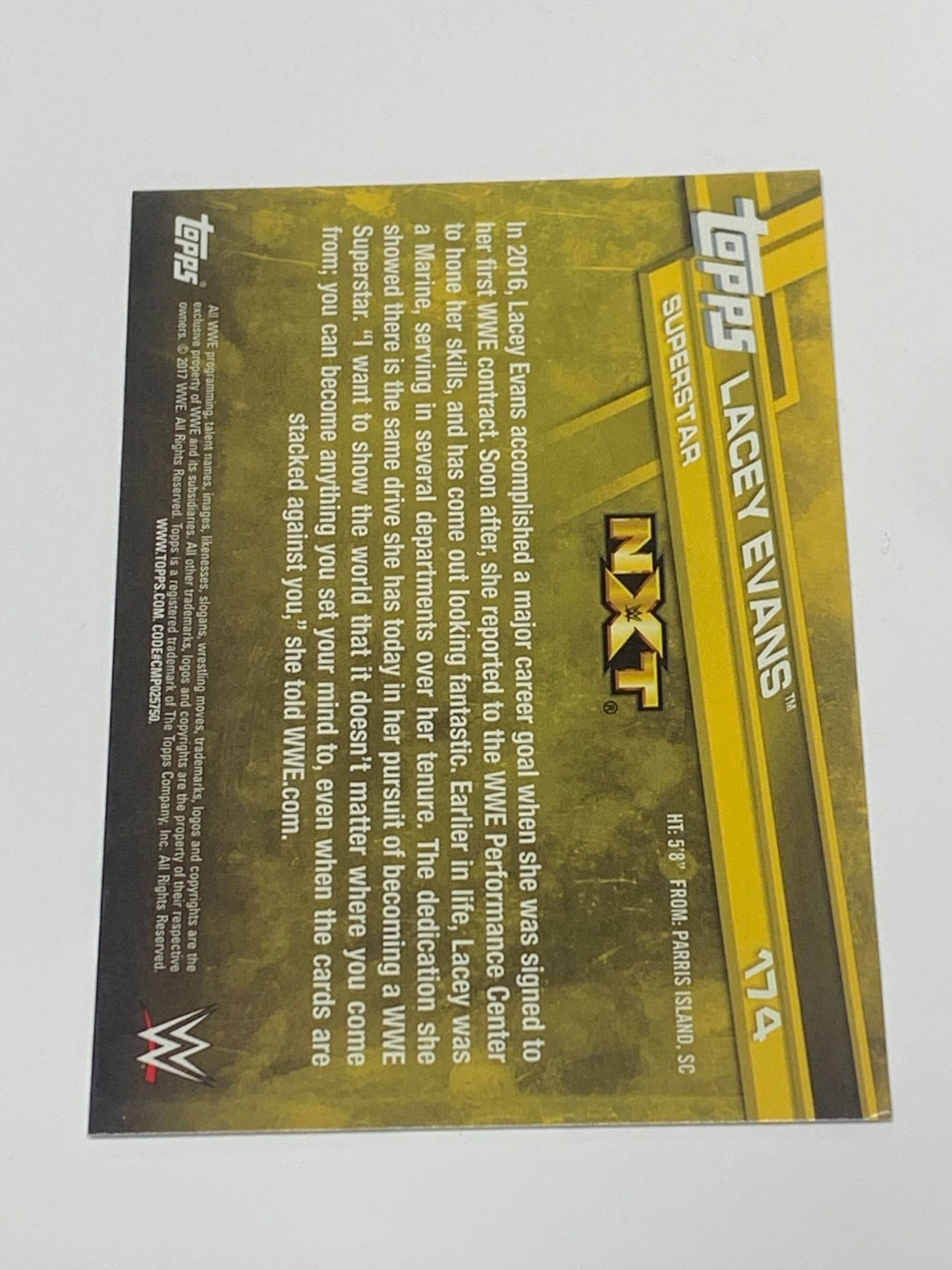Lacey Evans 2017 WWE NXT RC #174