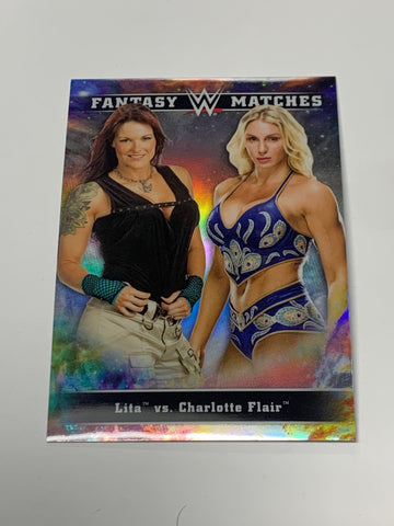 LITA & Charlotte Flair 2020 WWE Topps Chrome Fantasy Matches