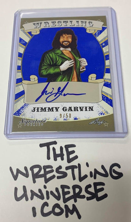 Jimmy Garvin SIGNED 2016 Leaf Auto Card #’ed 9/50