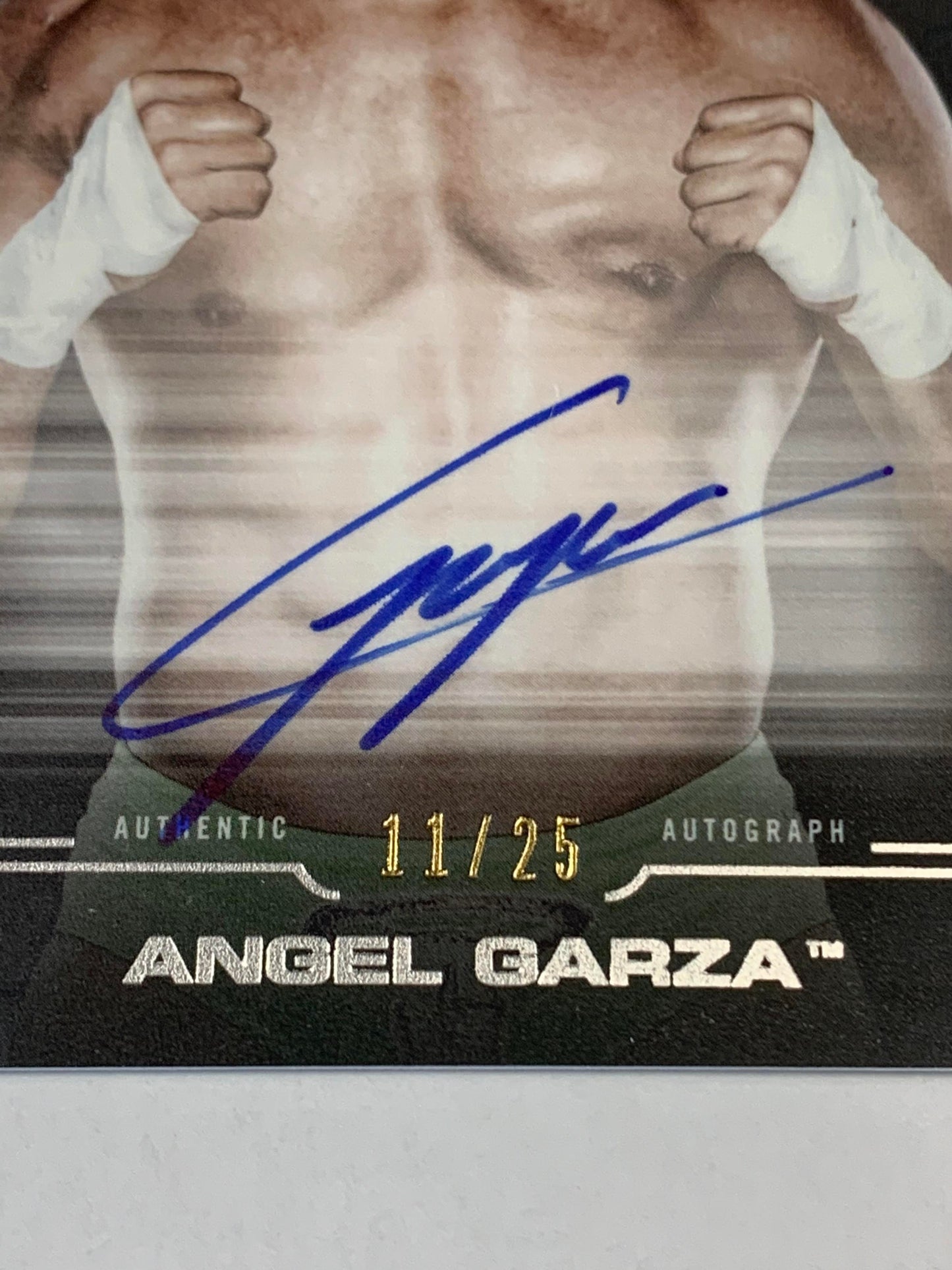 Angel Garza 2021 WWE Topps Undisputed Blue On Card Signed #/25